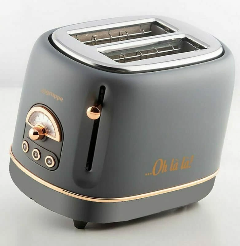 GRUPPE TO-0201 Φρυγανιέρα 2 Θέσεων 815W Γκρι ΕΩΣ 12 ΔΟΣΕΙΣ