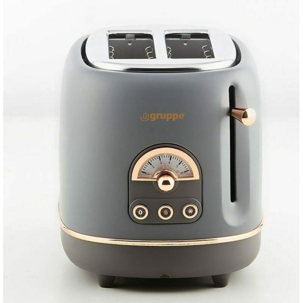 GRUPPE TO-0201 Φρυγανιέρα 2 Θέσεων 815W Γκρι ΕΩΣ 12 ΔΟΣΕΙΣ - Image 2