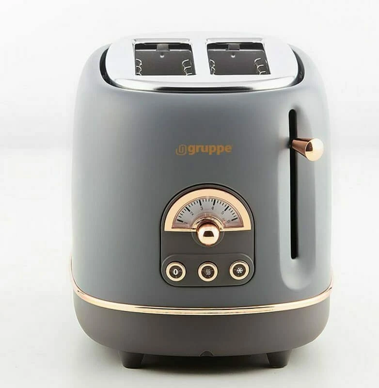 GRUPPE TO-0201 Φρυγανιέρα 2 Θέσεων 815W Γκρι ΕΩΣ 12 ΔΟΣΕΙΣ - Image 2