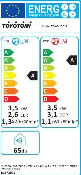 TOYOTOMI ΦΟΡΗΤΟ ΚΛΙΜΑ TPAC-12CHMG 12000BTU - Image 2