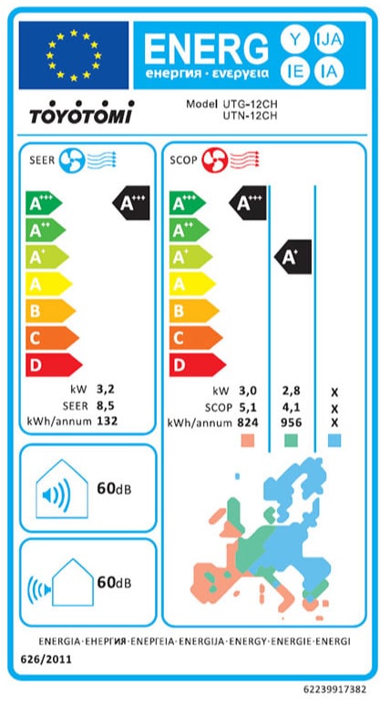 Toyotomi Umi UTN-12CH/UTG-12CH Κλιματιστικό Inverter 12000 BTU A+++/A+ με Ιονιστή και WiFi (ΕΩΣ 12 ΔΟΣΕΙΣ) - Image 2