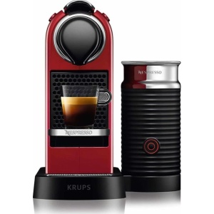 Krups XN7615V Citiz & Milk Καφετιέρα για Κάψουλες Nespresso Πίεσης 19bar με Αφρογαλιέρα Red (ΕΩΣ 12 ΔΟΣΕΙΣ)