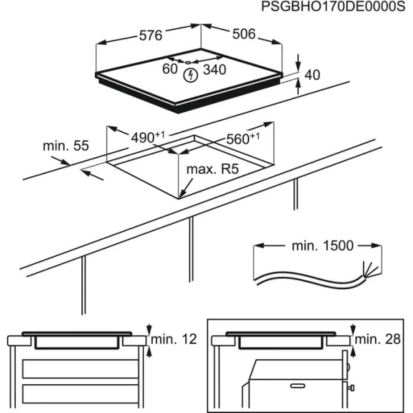 ZANUSSI ZHRN642X Κεραμική Eστία Αυτόνομη 56cm ΕΩΣ 12 ΔΟΣΕΙΣ - Image 3