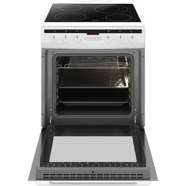 Amica 618CE3.332HTaQ(W) Κουζίνα 62lt με Κεραμικές Εστίες Π60εκ. Λευκή ΕΩΣ 12 ΔΟΣΕΙΣ - Image 2