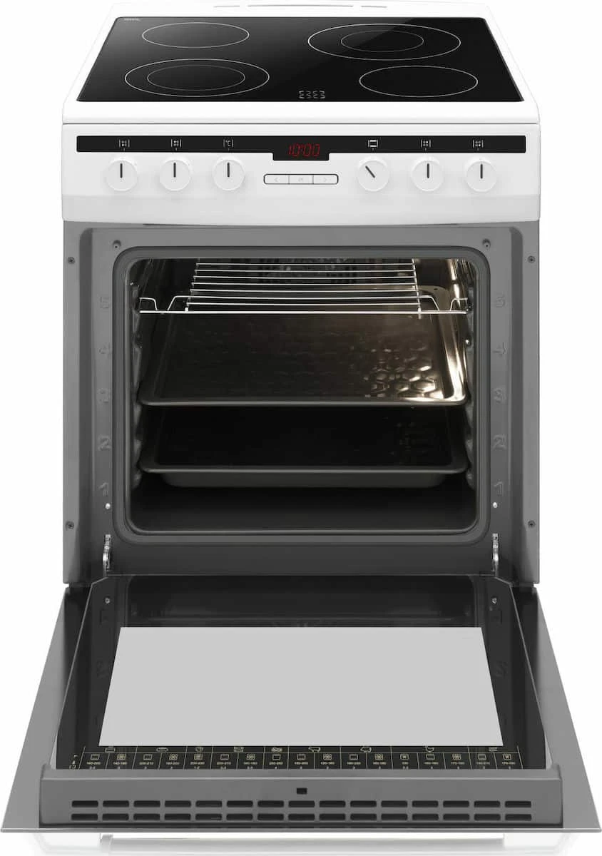 Amica 618CE3.332HTaQ(W) Κουζίνα 62lt με Κεραμικές Εστίες Π60εκ. Λευκή ΕΩΣ 12 ΔΟΣΕΙΣ - Image 2
