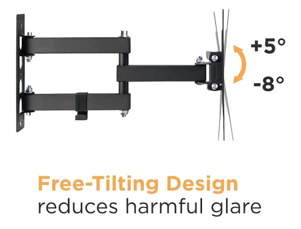 Powertech PT-1129 Βάση Τηλεόρασης Τοίχου με Βραχίονα έως 43" και 30kg (PT-1129) Μαύρο ΕΩΣ 12 ΔΟΣΕΙΣ - Image 2