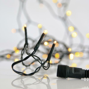 ΣΕΙΡΑ, 300 LED 3mm, 31V ΜΕΤΑΣΧΗΜΑΤΙΣΤΗ, 4 ΕΠΕΚΤΑΣΕΙΣ ΩΣ 3 ΣΕΤ, ΠΡΑΣΙΝΟ PVC ΚΑΛΩΔΙΟ, ΘΕΡΜΟ ΛΕΥΚΟ LED, ΑΝΑ 5cm, ΠΡΟΕΚΤΑΣΗ ΠΑΡΟΧΗΣ 3m, ΙΡ44