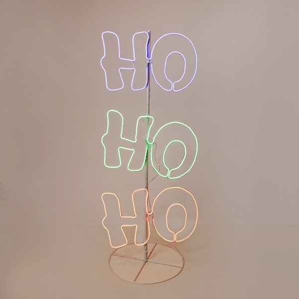 HO-HO-HO 120x50, 8,5m NEON LED ΦΩΤΟΣΩΛΗΝΑ, ΠΡΑΣΙΝΗ, ΚΟΚΚΙΝΗ & ΜΠΛΕ, ΜΟΝΟΚΑΝΑΛΗ, ΠΡΟΕΚΤΑΣΗ ΠΑΡΟΧΗΣ 5m, IP44