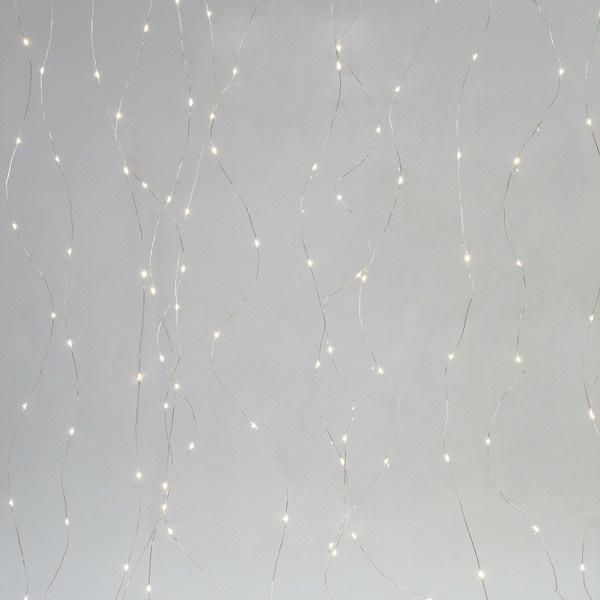 ΚΟΥΡΤΙΝΑ, 400 MINI LED, ΜΕΤΑΣΧΗΜΑΤΙΣΤΗ, ΑΣΗΜΙ ΧΑΛΚΙΝΟ ΚΑΛΩΔΙΟ, ΘΕΡΜΟ ΛΕΥΚΟ LED, (H200 x W190cm, 16 LINES x 25 LED), ΠΡΟΕΚΤΑΣΗ ΠΑΡΟΧΗΣ 5m, IP44