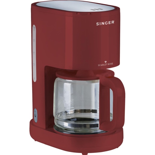ΚΑΦΕΤΙΕΡΑ ΦΙΛΤΡΟΥ SINGER SCARLET CM-1000SCR 1000W ROSE ΕΩΣ 12 ΔΟΣΕΙΣ