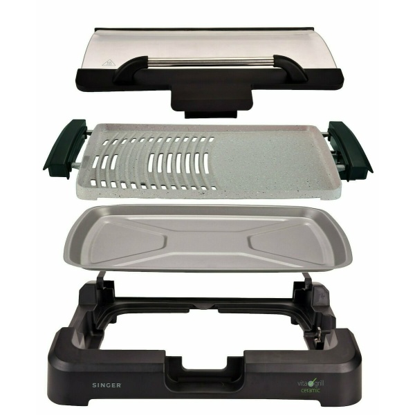 ΗΛΕΚΤΡΙΚΗ ΨΗΣΤΑΡΙΑ SINGER VITA GRILL VG-2200 ΕΠΙΤΡΑΠΕΖΙΑ ΜΕ ΚΑΠΑΚΙ 2000W ΕΩΣ 12 ΔΟΣΕΙΣ - Image 4