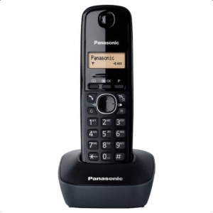 Panasonic KX-TG1611GRH Ασύρματο Τηλέφωνο με Ελληνικό Μενού Μαύρο