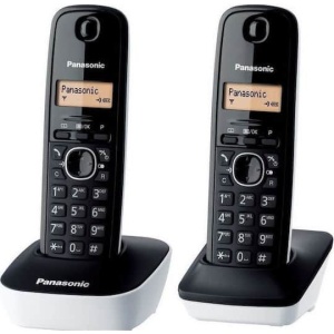 Panasonic KX-TG1612 Ασύρματο Τηλέφωνο Duo Black/White