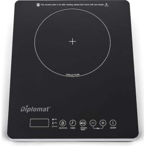 Diplomat DGX2020I Επιτραπέζια Εστία Επαγωγική Μονή Μαύρη