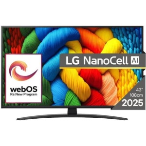 LG Smart Τηλεόραση 43" 4K UHD LED NanoCell AI NANO81 HDR (2025) 43NANO81A3A