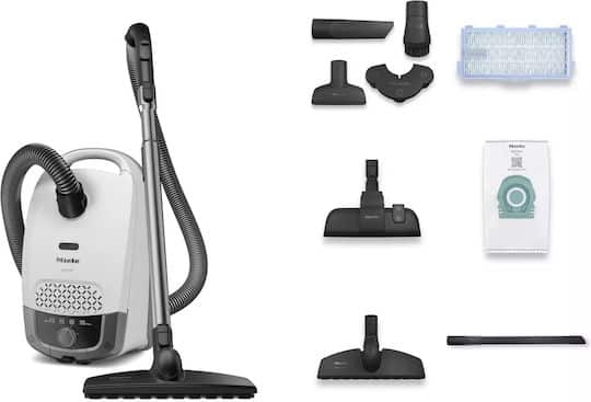 Miele Guard S1 Parquet Flex Ηλεκτρική Σκούπα 890W με Σακούλα 3.5lt Brilant White (12558600)