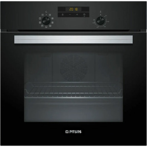 Pitsos Φούρνος Εντοιχιζόμενος 66lt Π59.4εκ. Μαύρος PH12M41B0