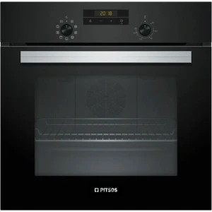 Pitsos Φούρνος Εντοιχιζόμενος 66lt Π59.4εκ. Μαύρος PH12M41B0