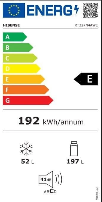Hisense RT327N4AWE Ψυγείο Δίπορτο 249lt Total NoFrost Υ167.6xΠ55xΒ56.7εκ. Λευκό (ΕΩΣ 12 ΔΟΣΕΙΣ) - Image 3
