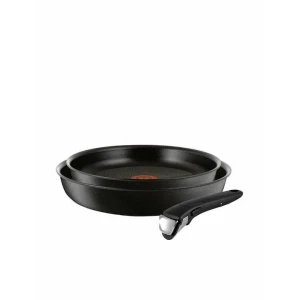 Tefal Ingenio Unlimited Σετ Τηγάνια από Αλουμίνιο Black / Silver με Αντικολλητική Επίστρωση 3τμχ L76391